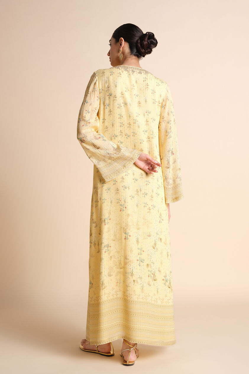 Hana Printed Kaftan - Yellow, Yellow, image 2